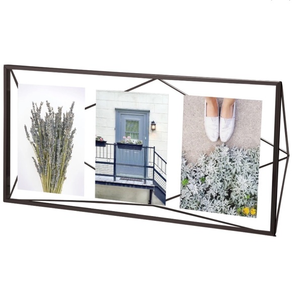 Black Prisma Multi-Photo Small Gallery Geometric Geo Picture Frame - Picture 2 of 5